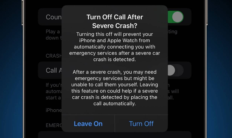 巫山苹果14维修分享 iPhone 14 和 Apple Watch 上关闭崩溃检测 
